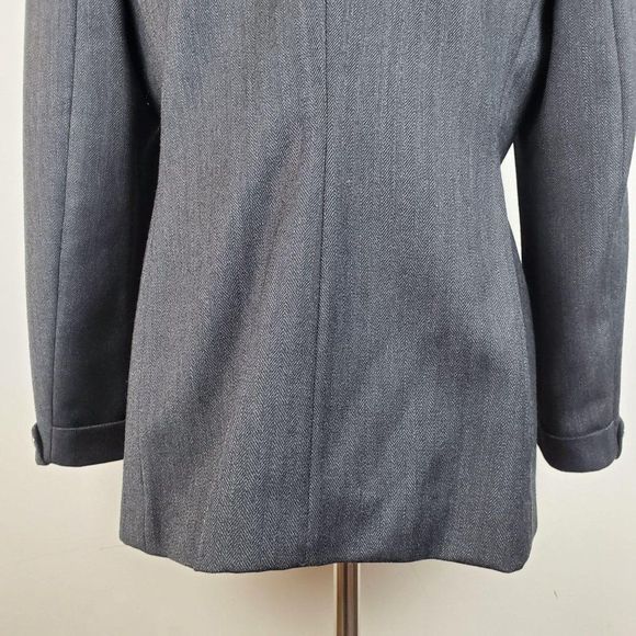 Vintage Ralph Lauren Black Herringbone Wool Blazer - Picture 6 of 14